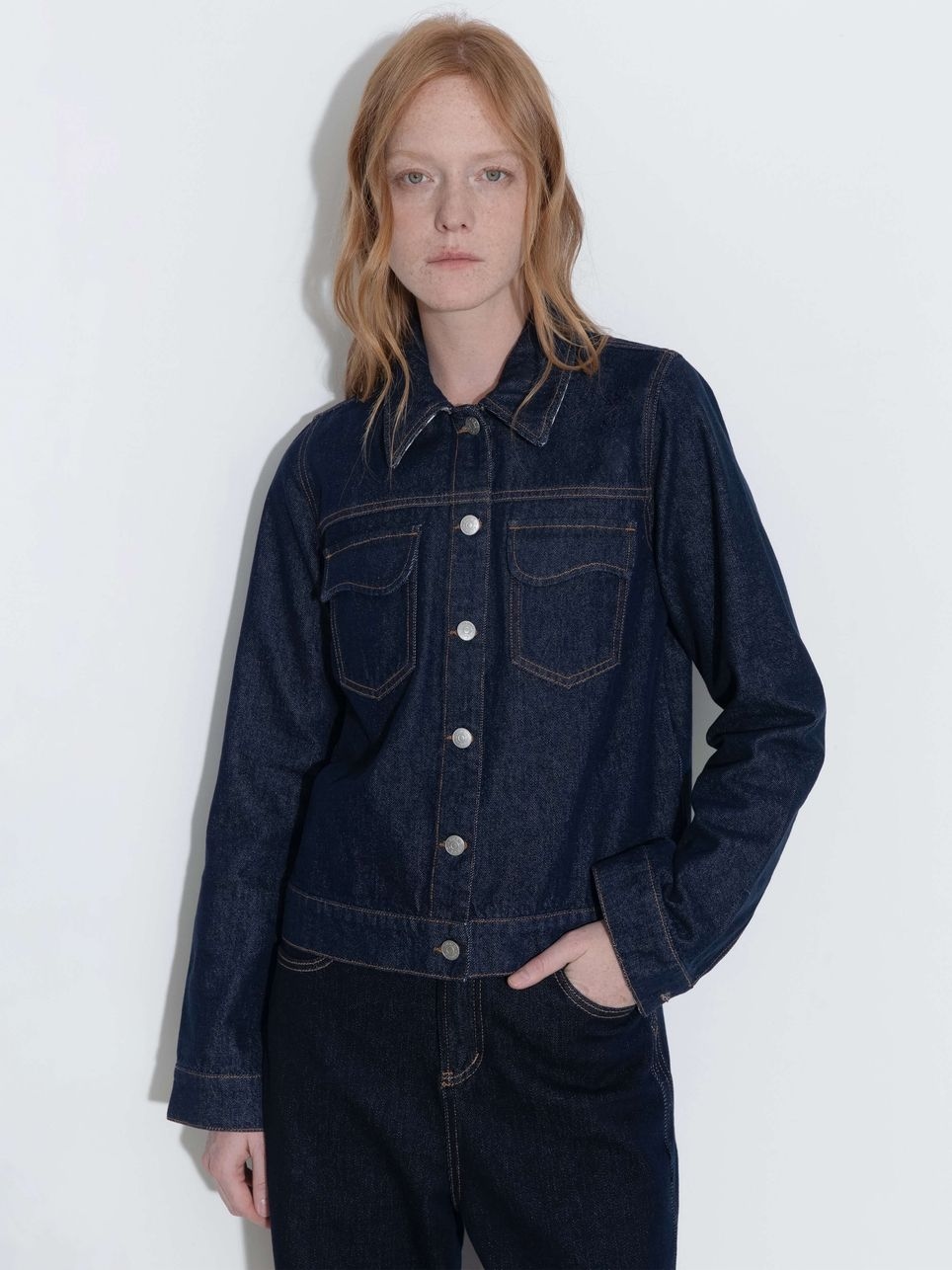 Downtown Ava Sculpted Denim Jacket