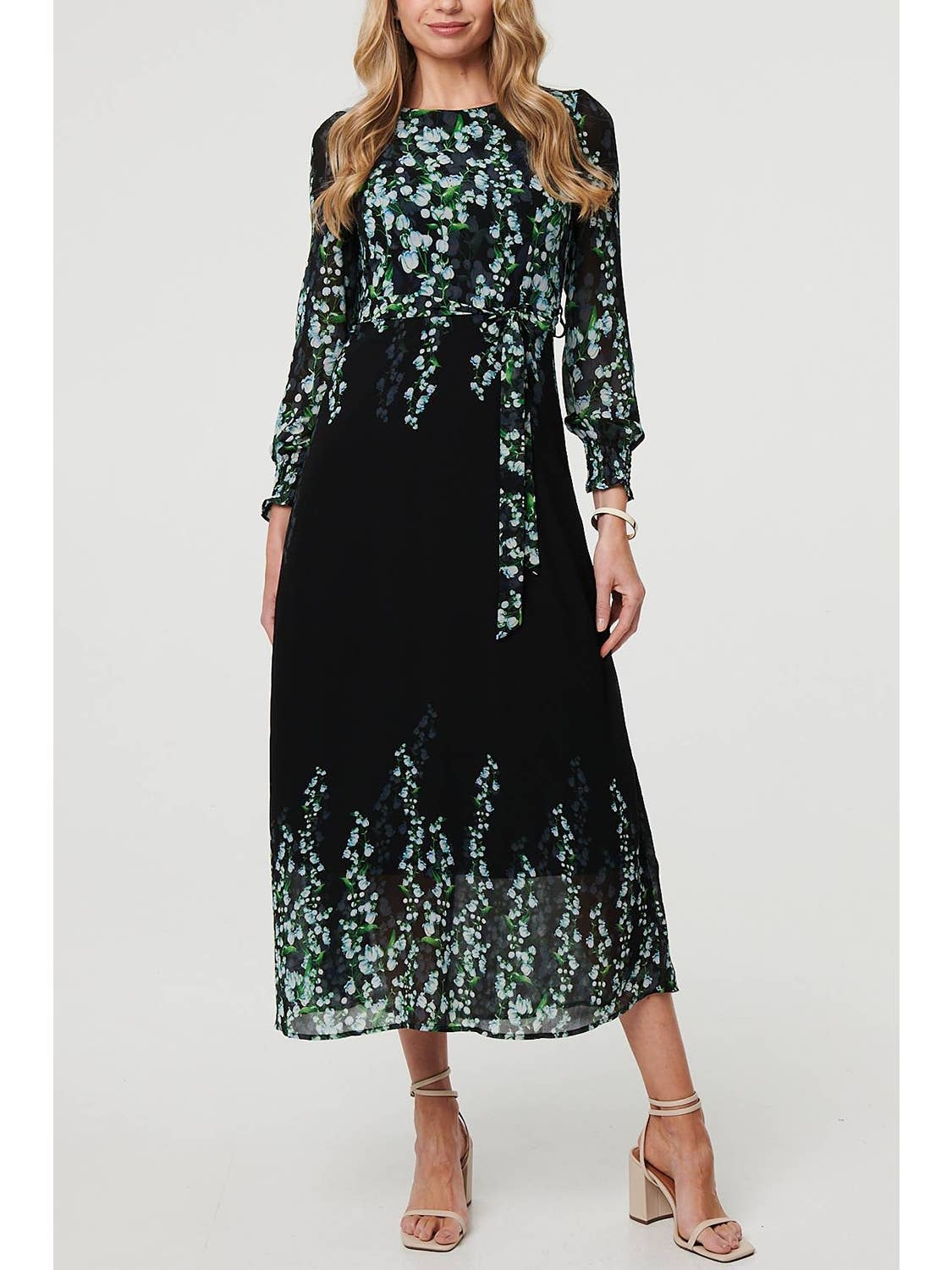 Jasmine Winter Garden  Layered Print Dress