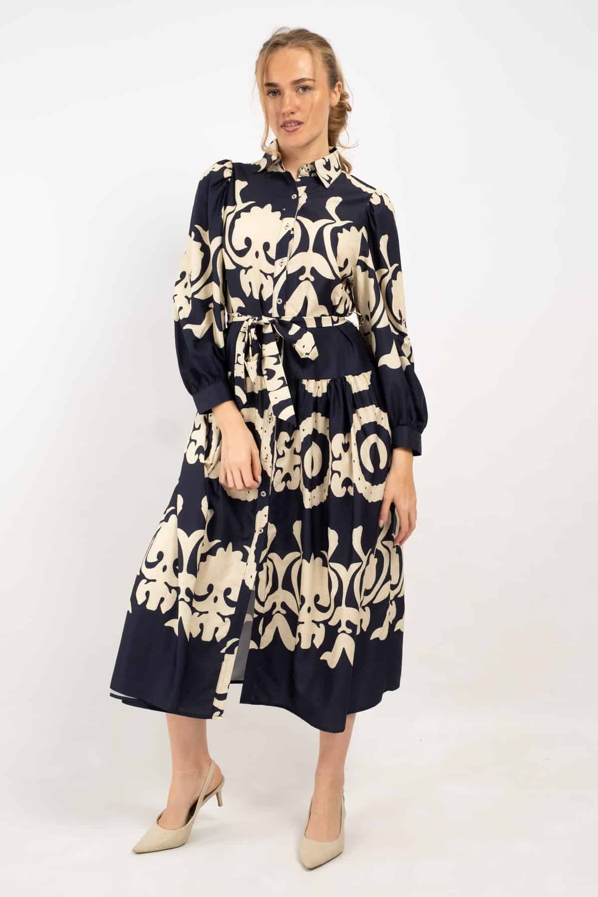 Isabelle Ornate Printed Shirt Dress