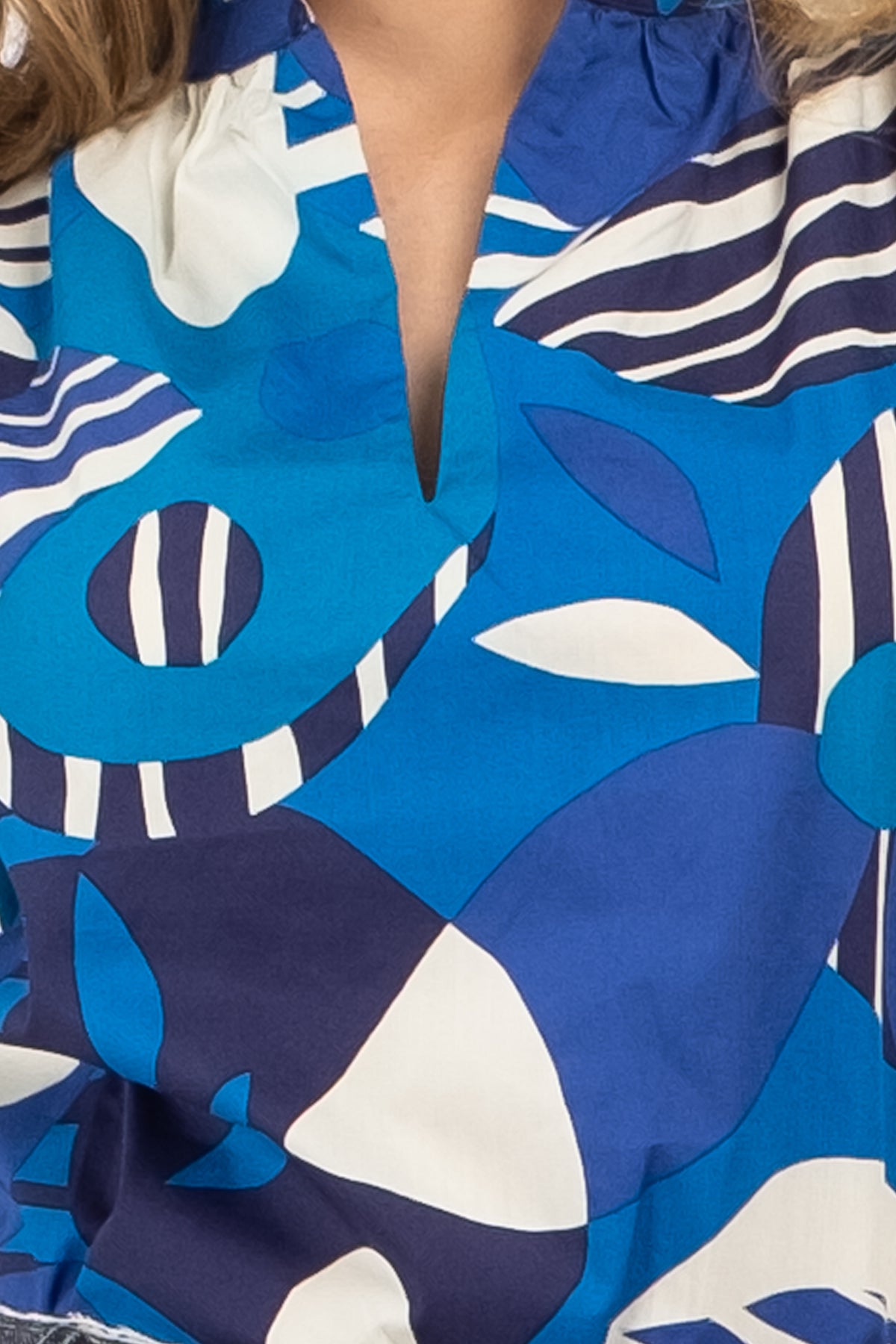Beatty Geometric Inaya Split Neck Top